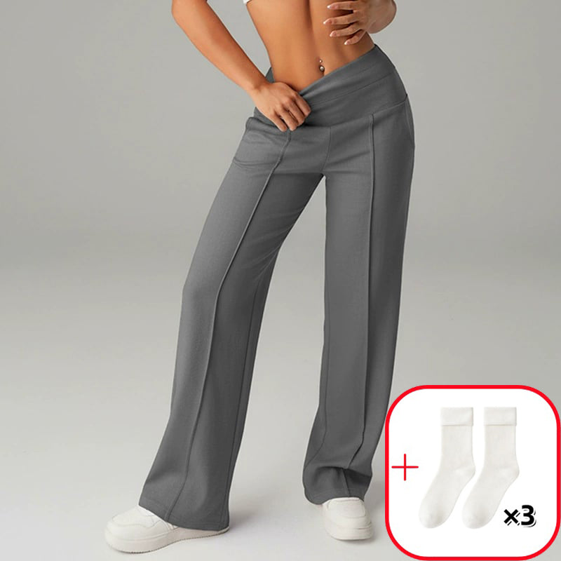 💗50% DI SCONTO💕Pantaloni Casual da Donna a Vita Alta e Gamba Larga