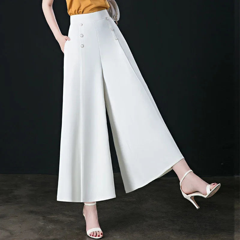 (50 % de rabais) Pantalon plissé à jambe large