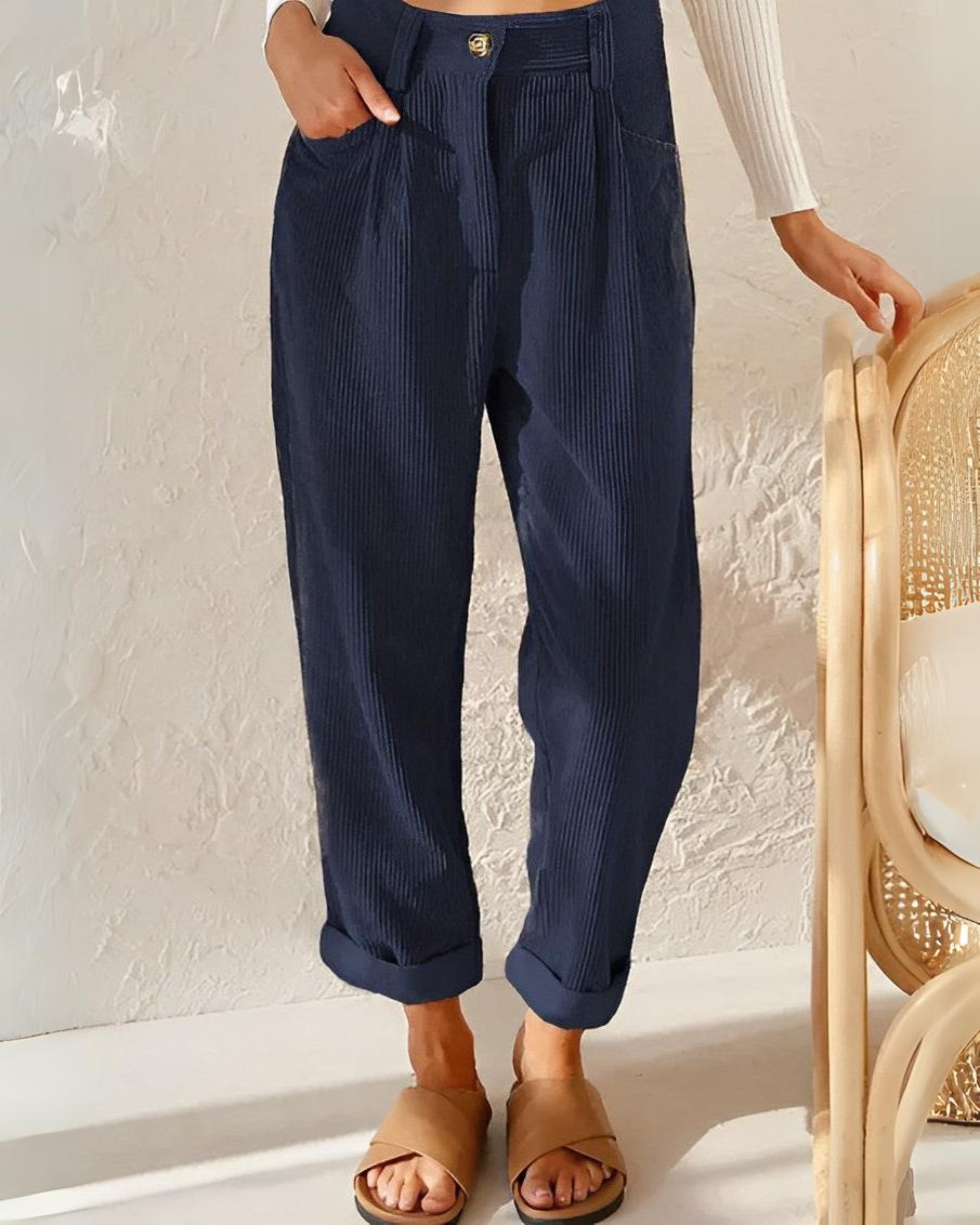 Jennifer | Pantalon élégant en velours côtelé