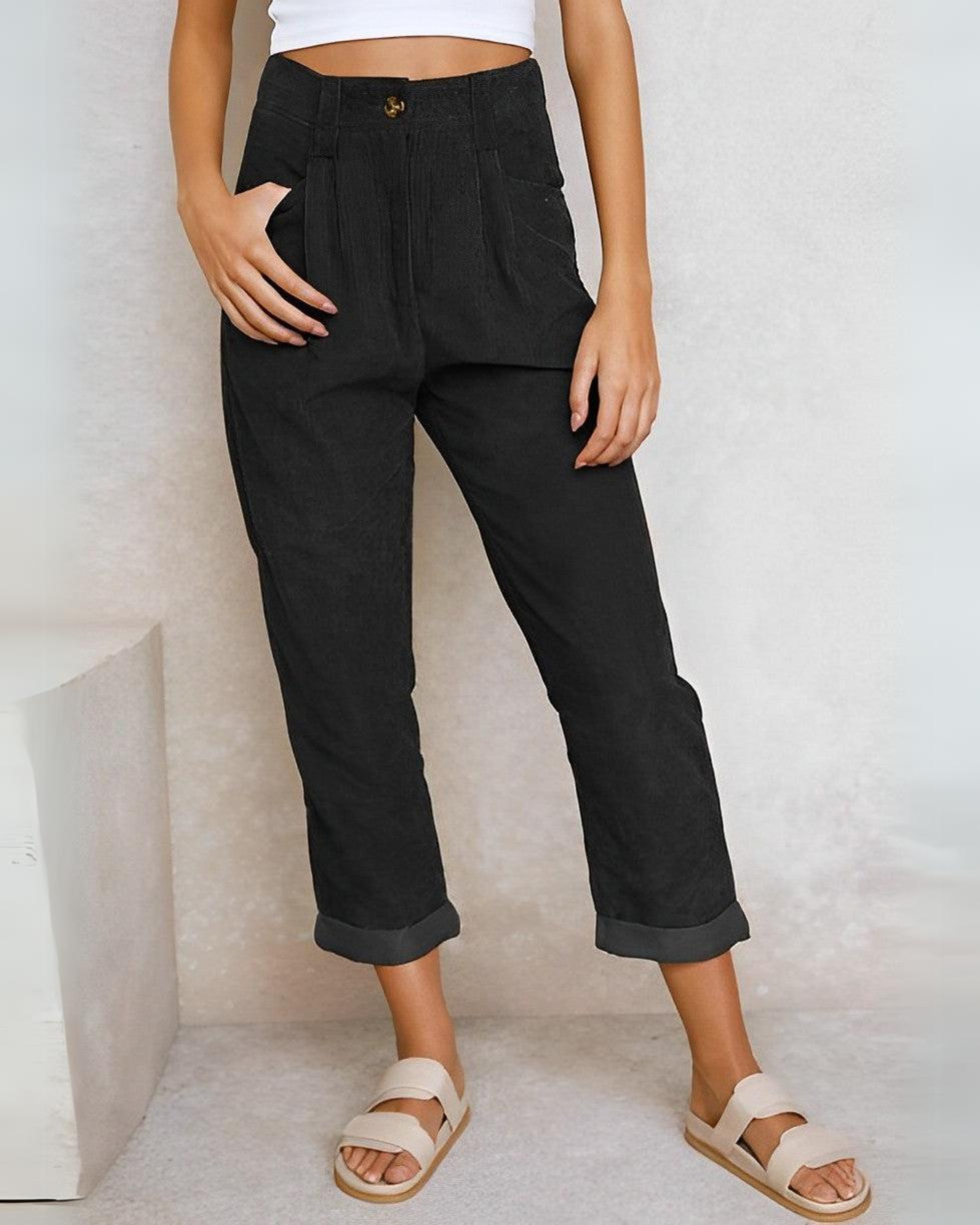 Jennifer | Pantalon élégant en velours côtelé