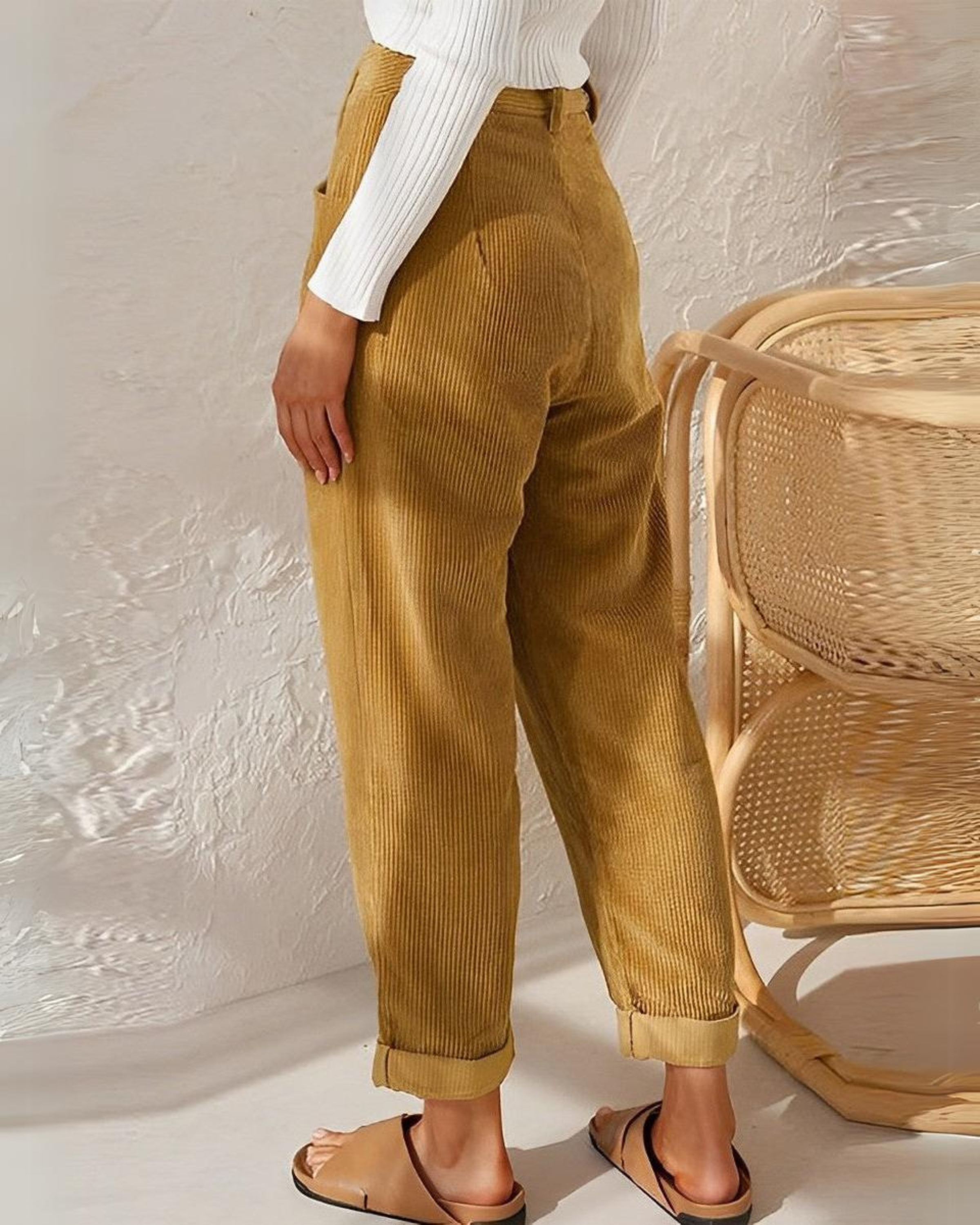 Jennifer | Pantalon élégant en velours côtelé