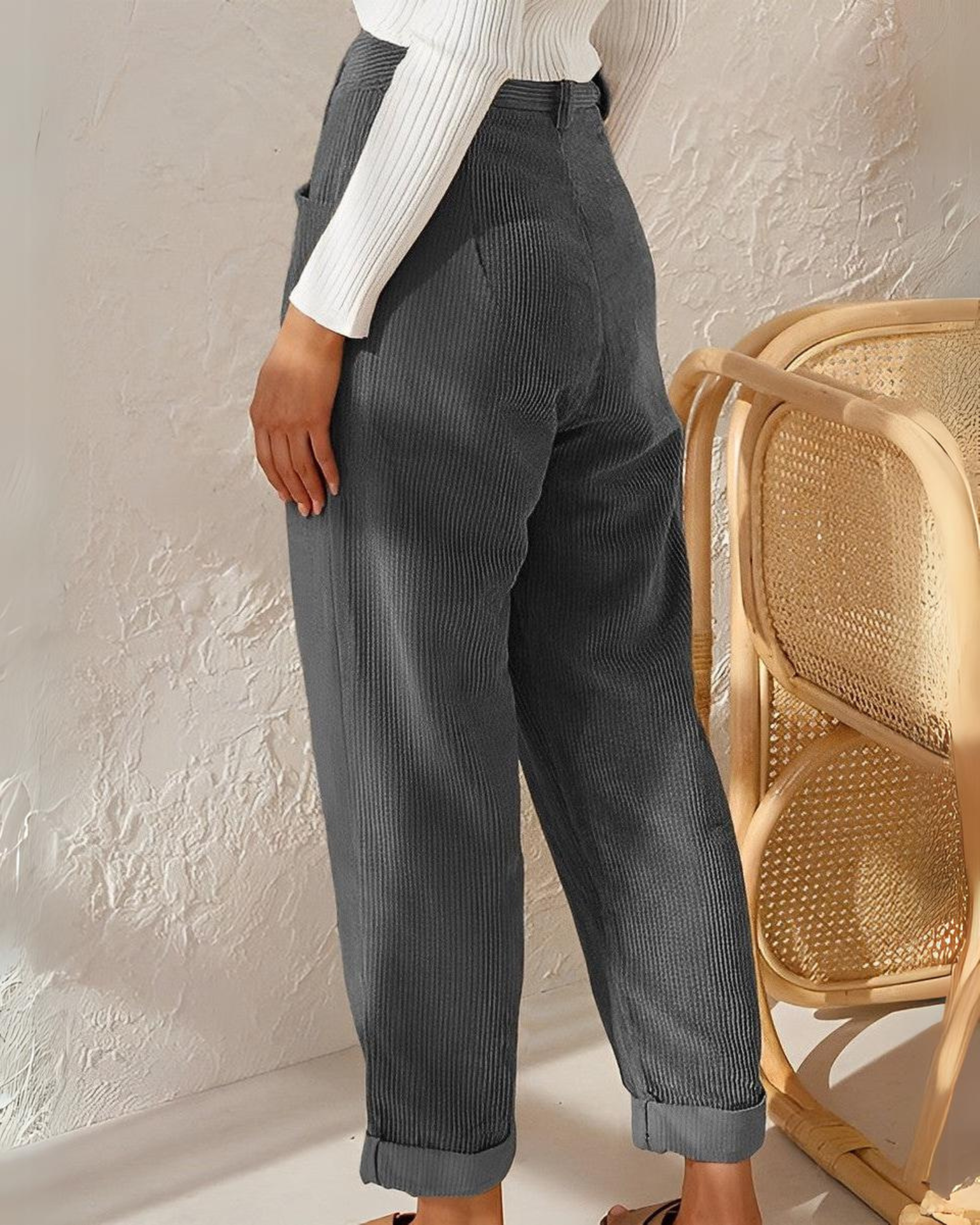 Jennifer | Pantalon élégant en velours côtelé