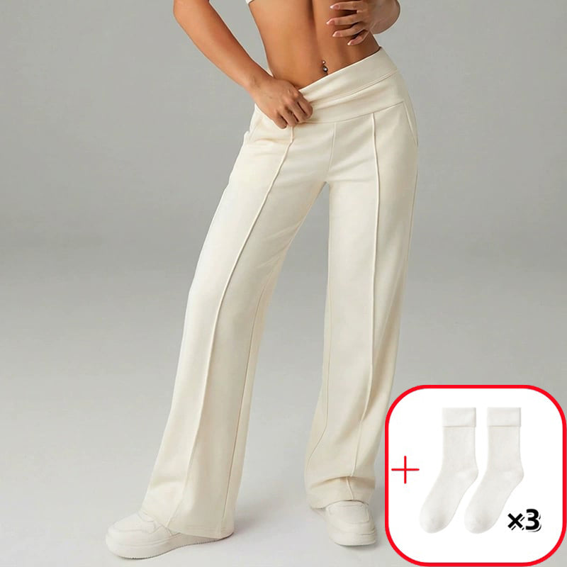 💗50% DI SCONTO💕Pantaloni Casual da Donna a Vita Alta e Gamba Larga