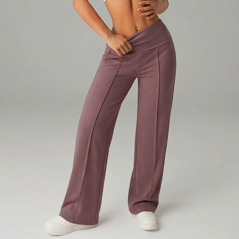 💗50% DI SCONTO💕Pantaloni Casual da Donna a Vita Alta e Gamba Larga