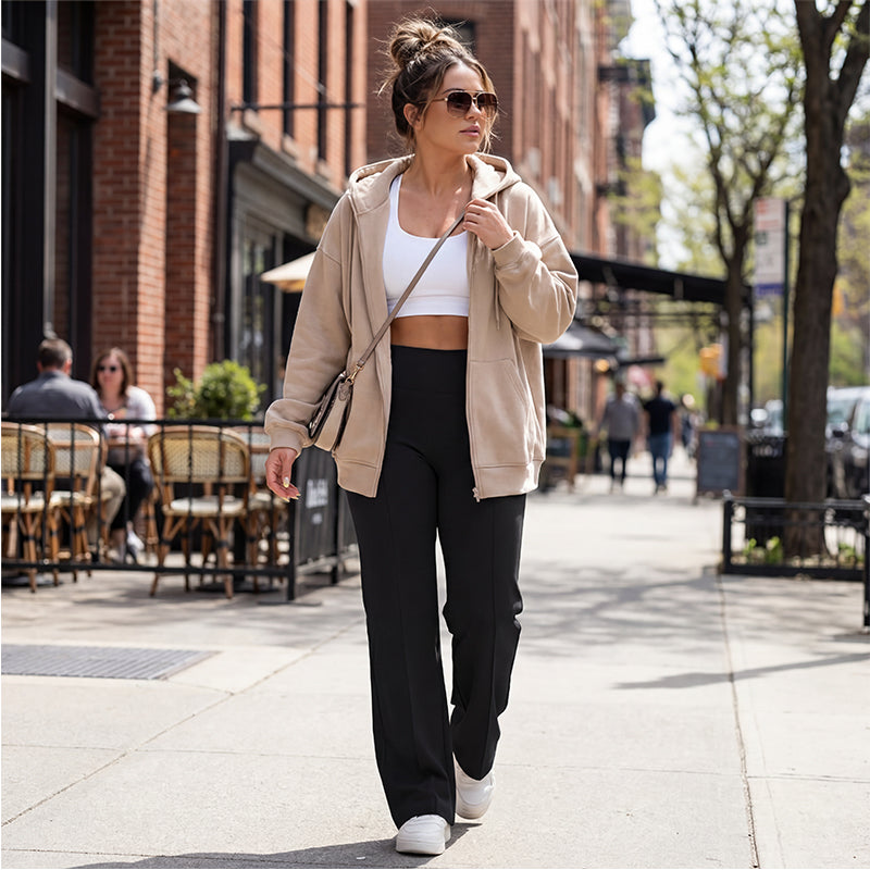 💗50% DI SCONTO💕Pantaloni Casual da Donna a Vita Alta e Gamba Larga