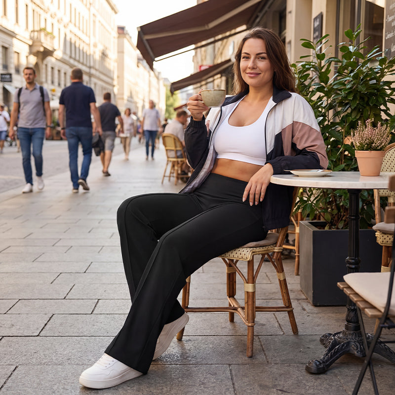 💗50% DI SCONTO💕Pantaloni Casual da Donna a Vita Alta e Gamba Larga