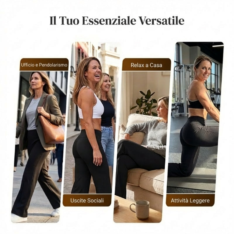 💗50% DI SCONTO💕Pantaloni Casual da Donna a Vita Alta e Gamba Larga