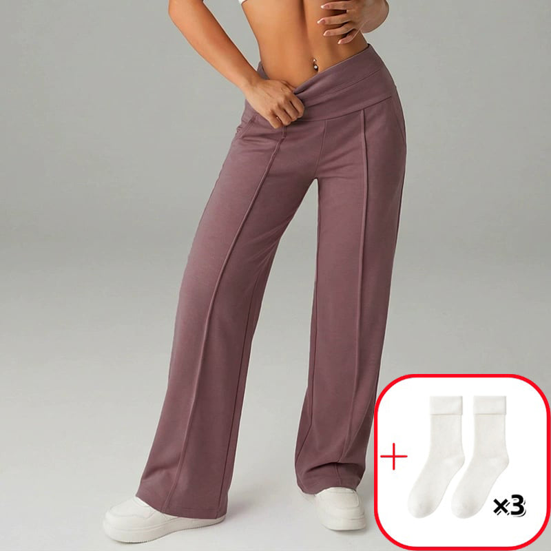 💗50% DI SCONTO💕Pantaloni Casual da Donna a Vita Alta e Gamba Larga