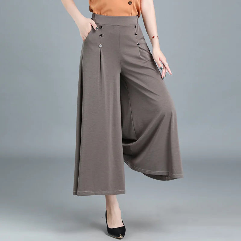 (50 % de rabais) Pantalon plissé à jambe large