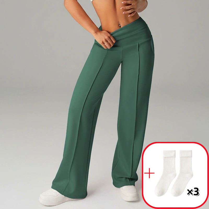 💗50% DI SCONTO💕Pantaloni Casual da Donna a Vita Alta e Gamba Larga