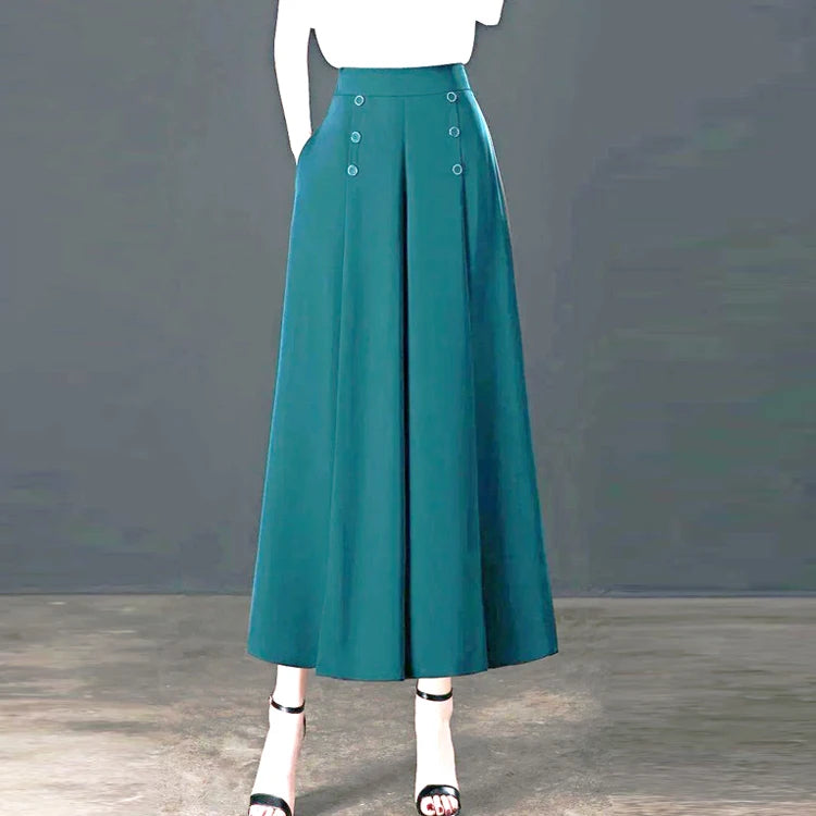 (50 % de rabais) Pantalon plissé à jambe large