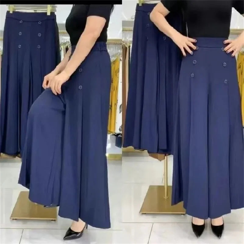 (50 % de rabais) Pantalon plissé à jambe large