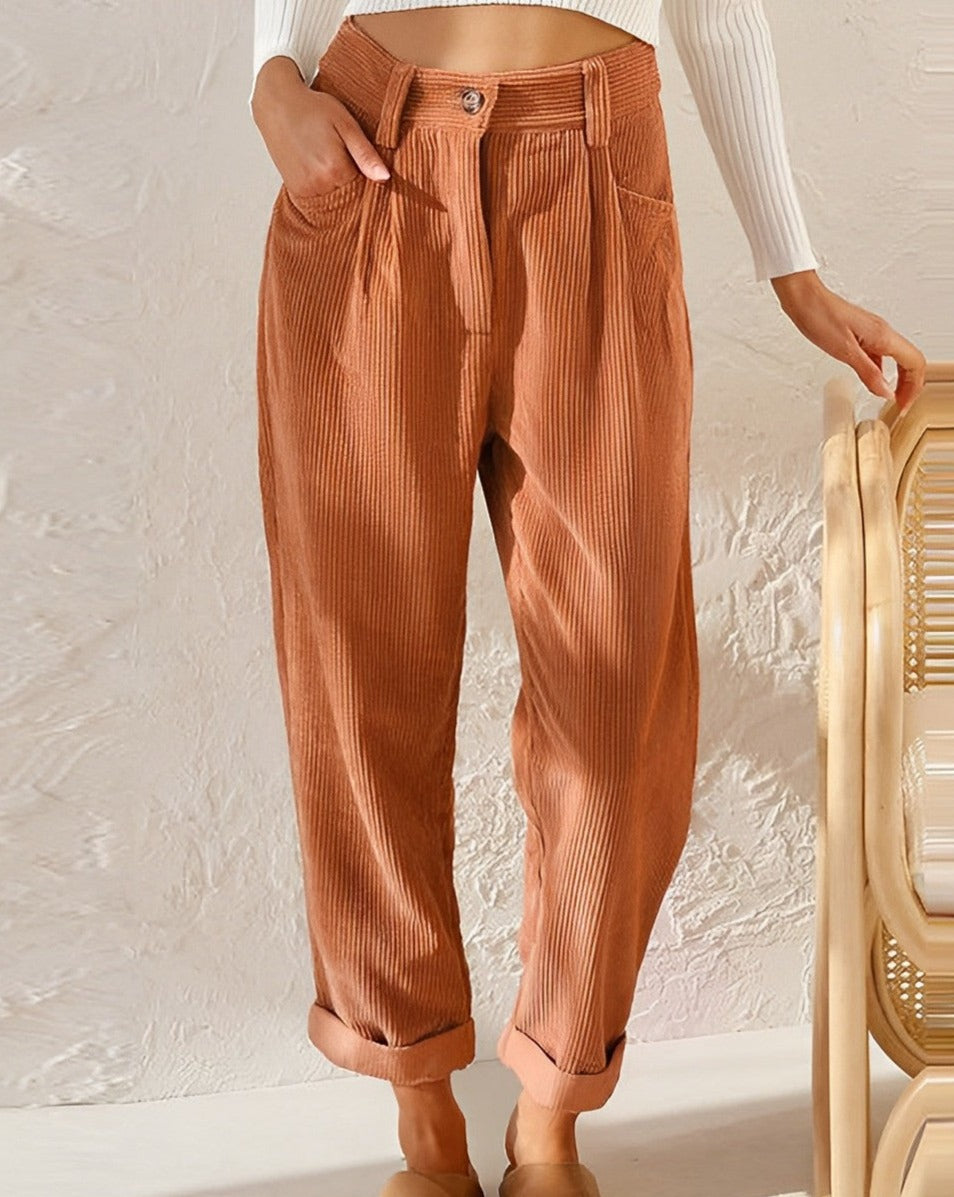 Jennifer | Pantalon élégant en velours côtelé